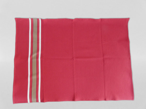 Drap de bain en coton rouge tuile NID D'ABEILLE