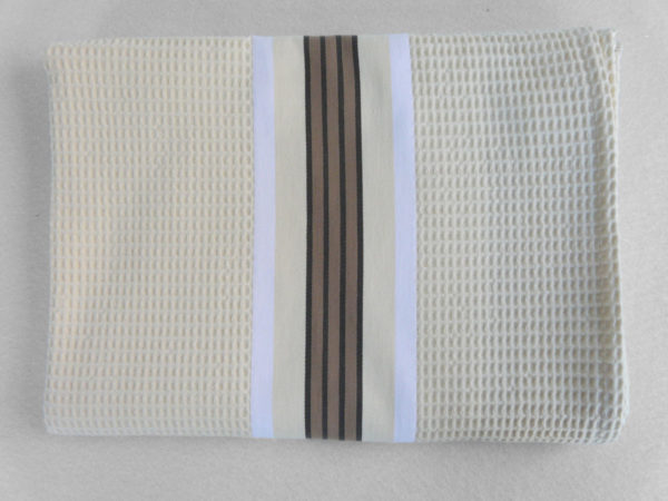 Drap de bain en coton naturel NID D'ABEILLE
