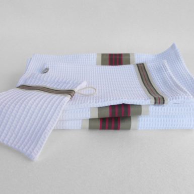 Drap de bain en coton naturel NID D'ABEILLE