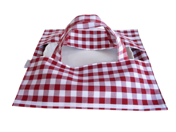 Sac à tarte – Porte Plat à carreaux rouge GUINGUETTE