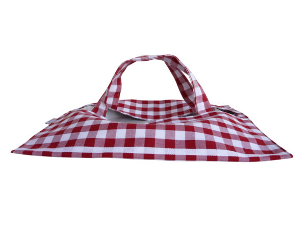 Sac à tarte – Porte Plat à carreaux rouge GUINGUETTE