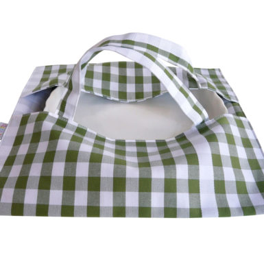 Sac à tarte – Porte Plat à carreaux vert GUINGUETTE