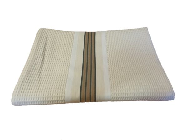 Drap de bain en coton naturel NID D'ABEILLE