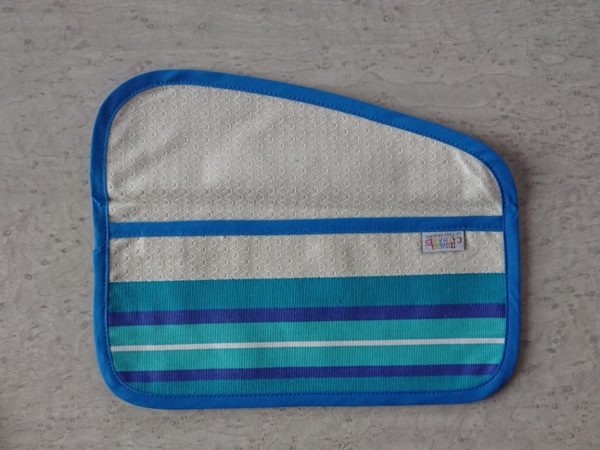Pochette serviette en tissu bleu océan PUIVERT – Image 3