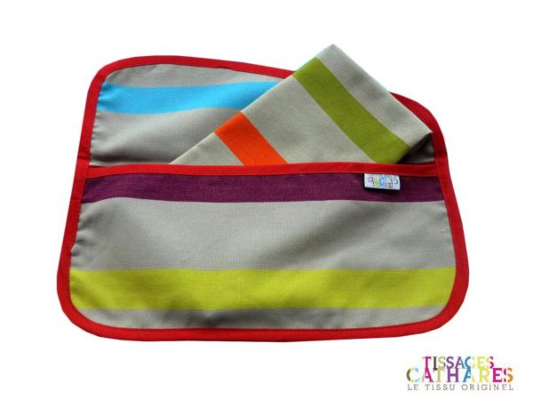 Pochette serviette en tissu sable MONTSEGUR – Image 2