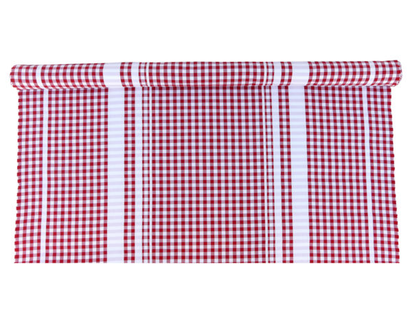 Tissu au mètre en coton à carreaux rouge GUINGUETTE