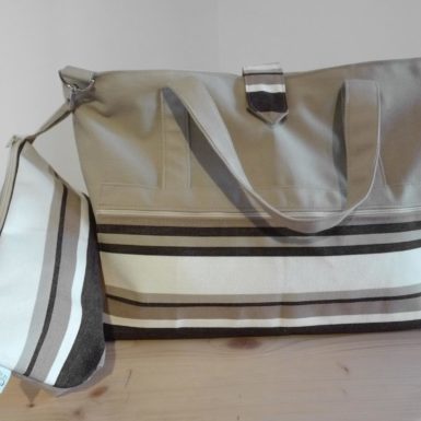 Sac fourre tout beige marron MIREPOIX