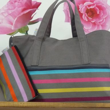 Sac fourre tout gris TUTTI FRUTTI