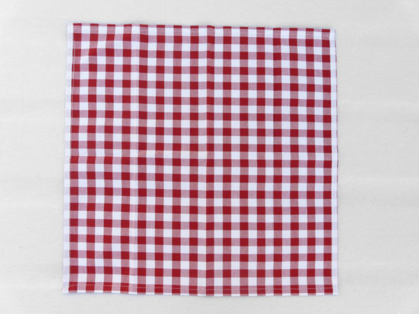 Ensemble nappe et serviette assortis rouge carreaux GUINGUETTE