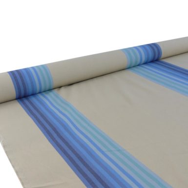 Tissu au mètre en coton rayé bleu océan AUTHENTIQUE