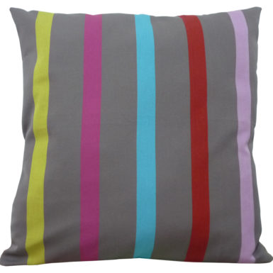 Coussin déhoussable gris multicolore TUTTI FRUTI