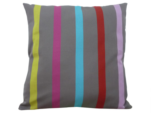 Coussin déhoussable gris multicolore TUTTI FRUTI