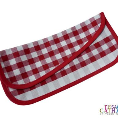 Pochette serviette rouge GUINGUETTE