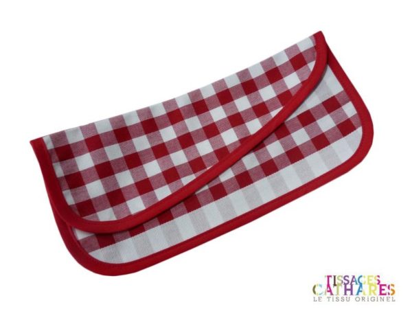 Pochette serviette rouge GUINGUETTE