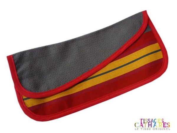Pochette serviette rouge ensoleillé PUIVERT