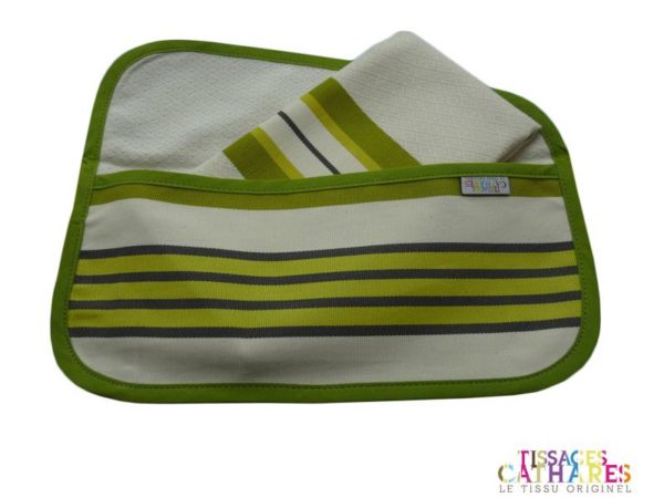 Pochette serviette vert amande PUIVERT – Image 2