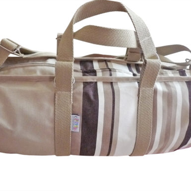 Sac de sport en coton beige naturel TISSAGES CATHARES