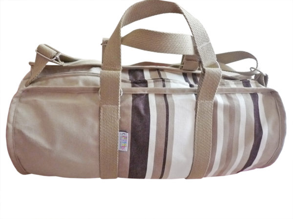 Sac de sport en coton beige naturel TISSAGES CATHARES