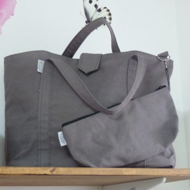 Sac fourre tout gris anthracite uni TISSAGES CATHARES