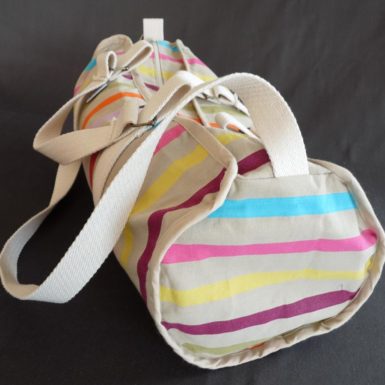 Sac de sport beige tissu TUTTI FRUTTI