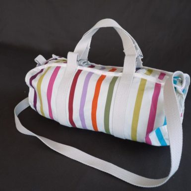 Sac de sport blanc a rayure TUTTI FRUTTI