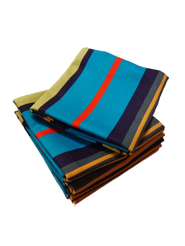 Serviette de table bleu lagon MIREPOIX – Image 2