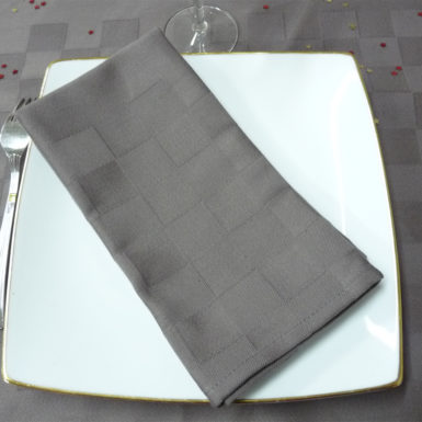 Serviette de table gris ROQUEFIXADE