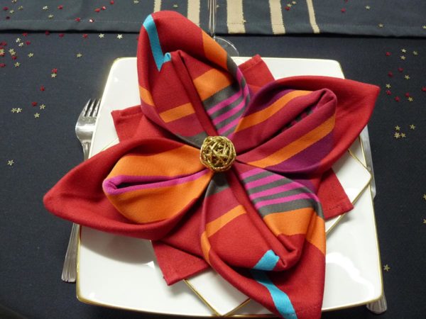 Serviette de table rouge MIREPOIX