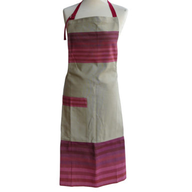 Tablier de cuisine rose et rouge AUTHENTIQUE