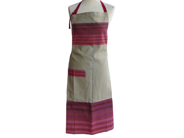 Tablier de cuisine rose et rouge AUTHENTIQUE