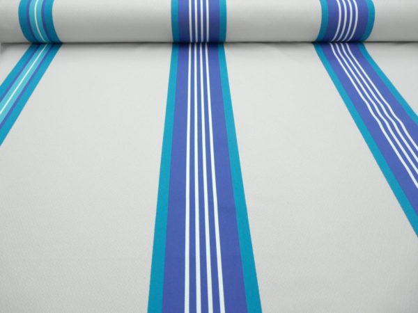 Tissu au mètre damassé bleu Océan PUIVERT
