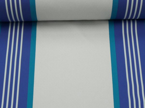 Tissu au mètre damassé bleu océan PUIVERT – Image 2