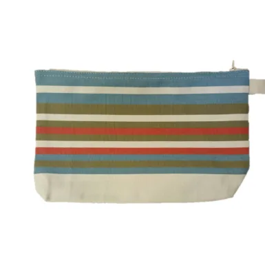 Trousse de toilette bleu azur et rouge