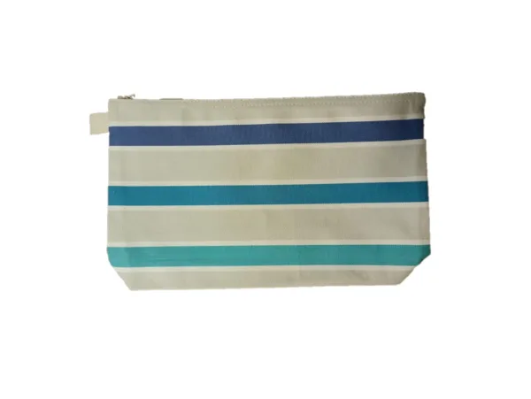 Trousse de toilette rayée bleu indigo