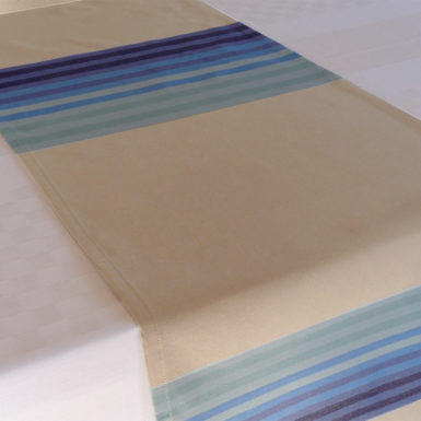 Chemin de table en coton bleu AUTHENTIQUE