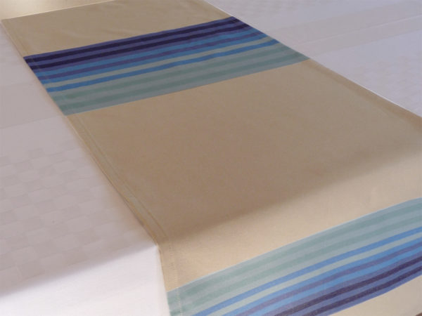 Chemin de table en coton bleu AUTHENTIQUE