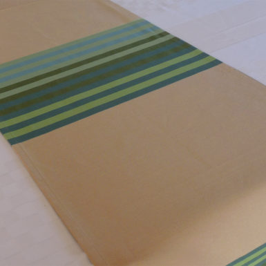 Chemin de table en coton vert AUTHENTIQUE