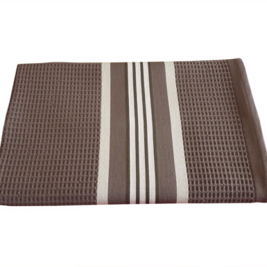 Drap de bain en coton marron NID D’ABEILLE