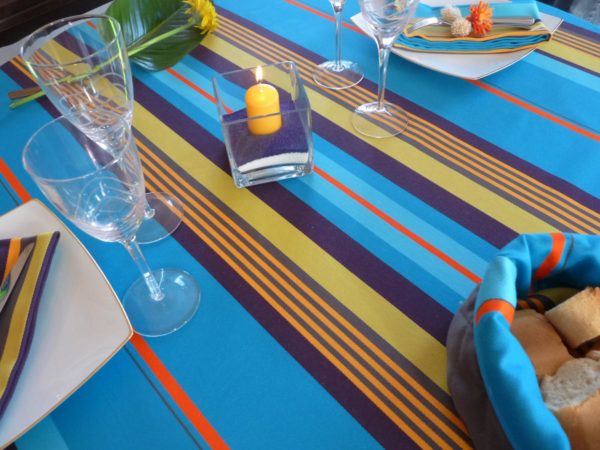 Nappe de table bleue MIREPOIX