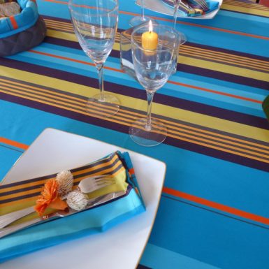 Nappe de table bleue MIREPOIX