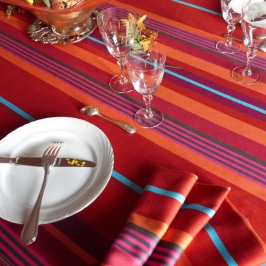 Nappe de table rouge MIREPOIX