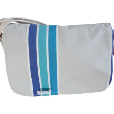Sac à bandoulière à rayures bleu TISSAGES CATHARES