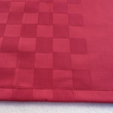 Chemin de table en coton rouge ROQUEFIXADE