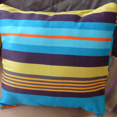 Coussin déhoussable bleu lagon MIREPOIX