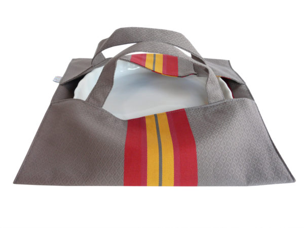 Sac à tarte – Porte Plat gris et rouge PUIVERT