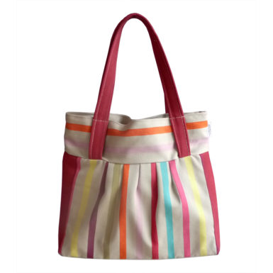 Sac toile et cuir beige TUTTI FRUTTI