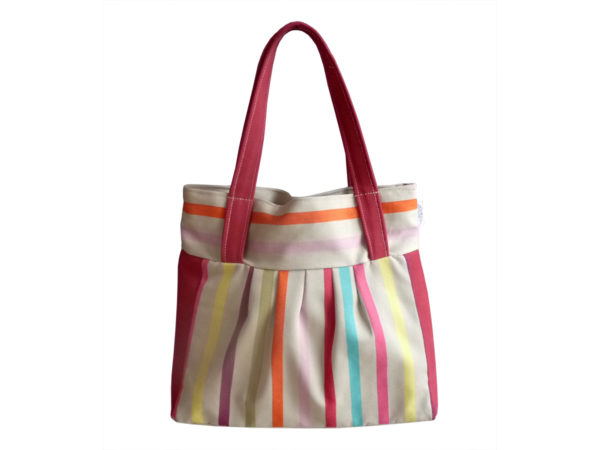 Sac toile et cuir beige TUTTI FRUTTI