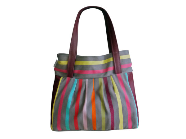 Sac toile et cuir gris TUTTI FRUTTI