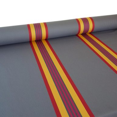 Tissu au mètre en coton damassé rouge PUIVERT
