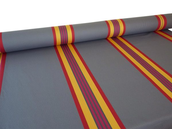Tissu au mètre en coton damassé rouge PUIVERT